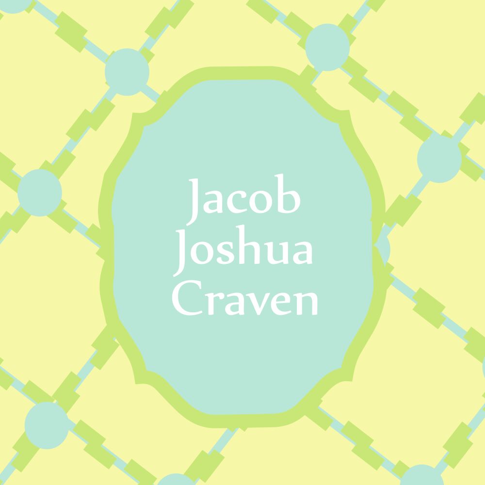 Blue lattice pattern enclosure card
