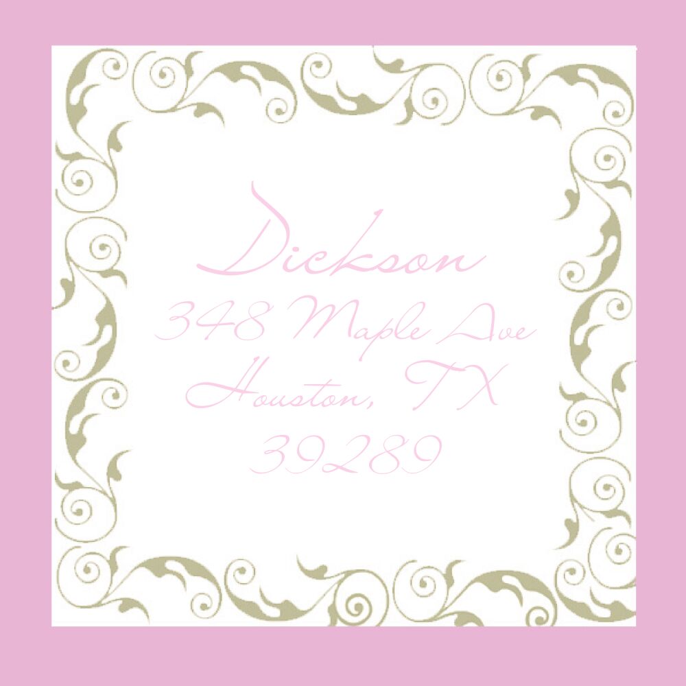 Square pink Sticker