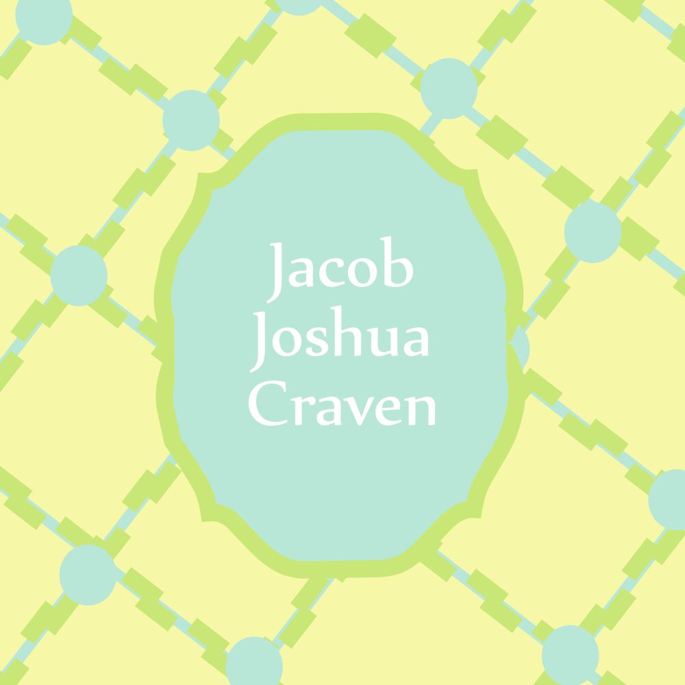 Blue lattice pattern gift sticker 