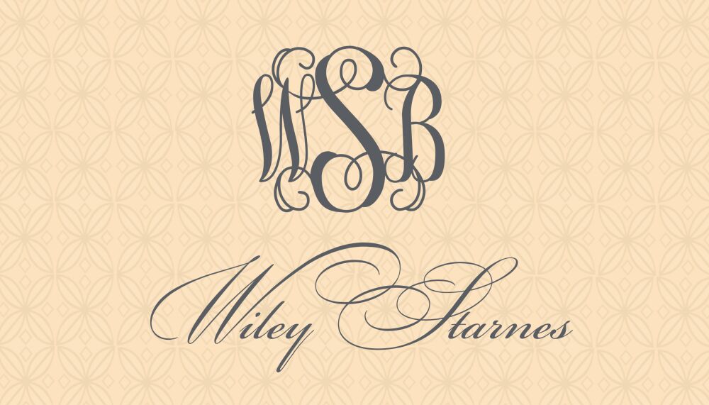 Peach Monogram Gift Sticker 