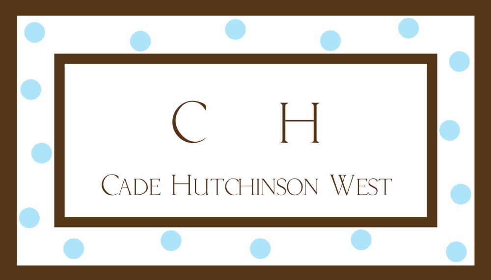 Blue Dot Border Gift Sticker 