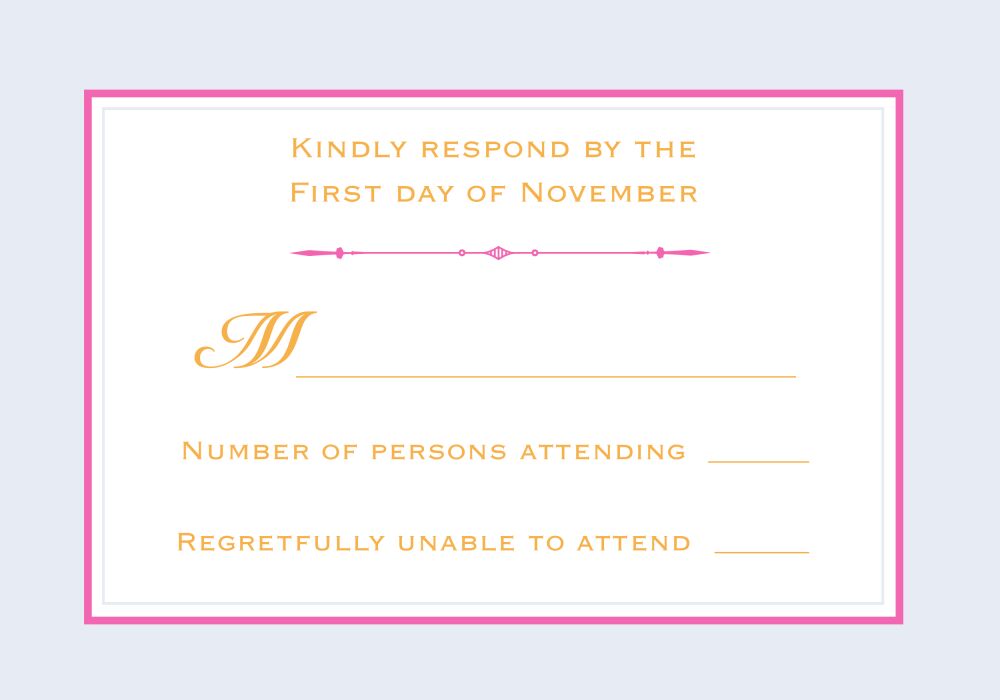 Simply Sophisticated Pale Reply Card