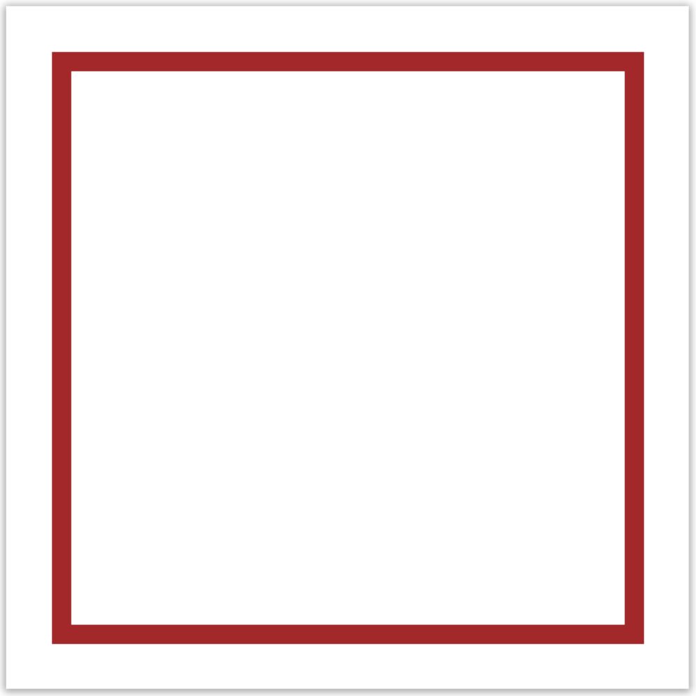 DIY 2 Inch Square Sticker with Border