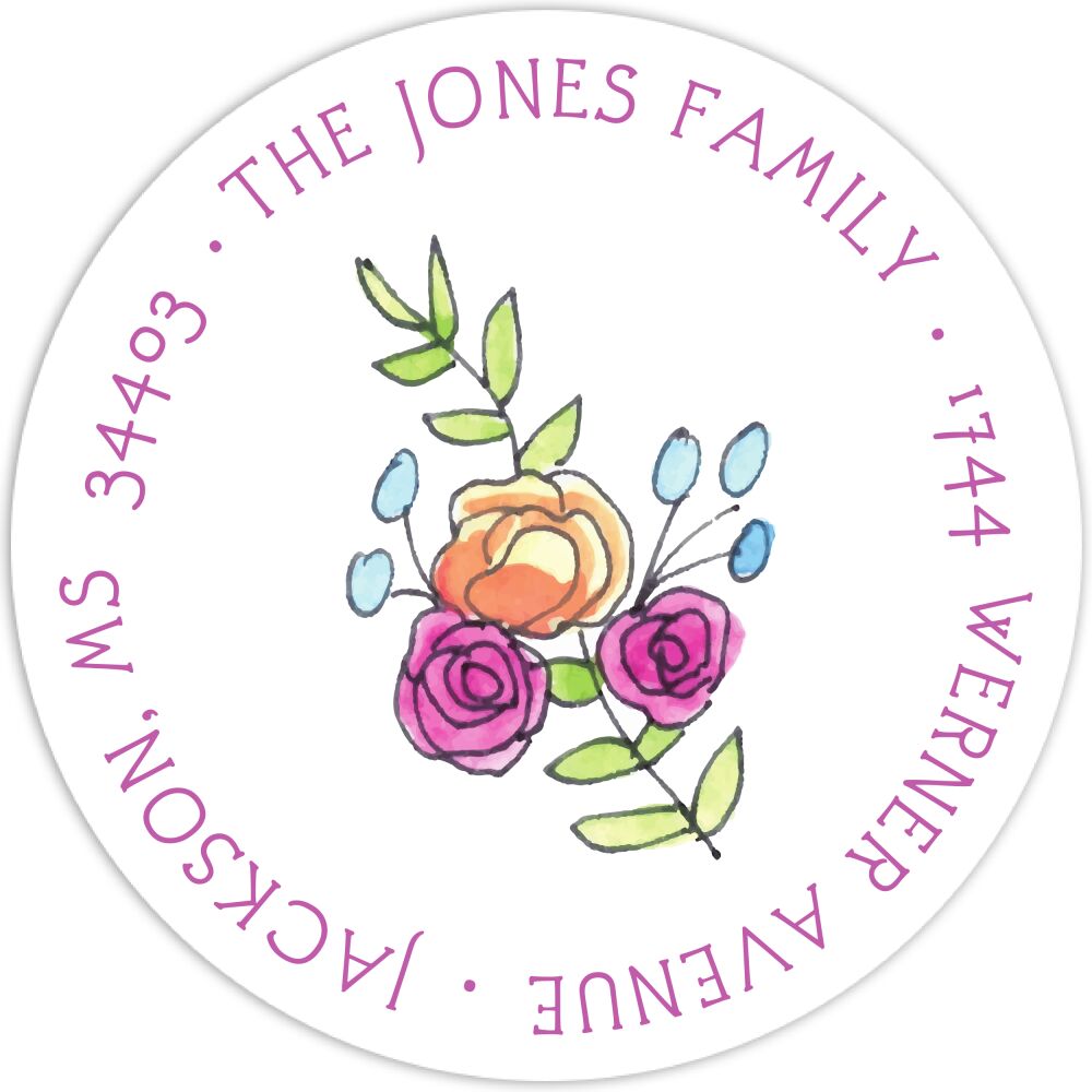 Sweet Pink Return Address Sticker