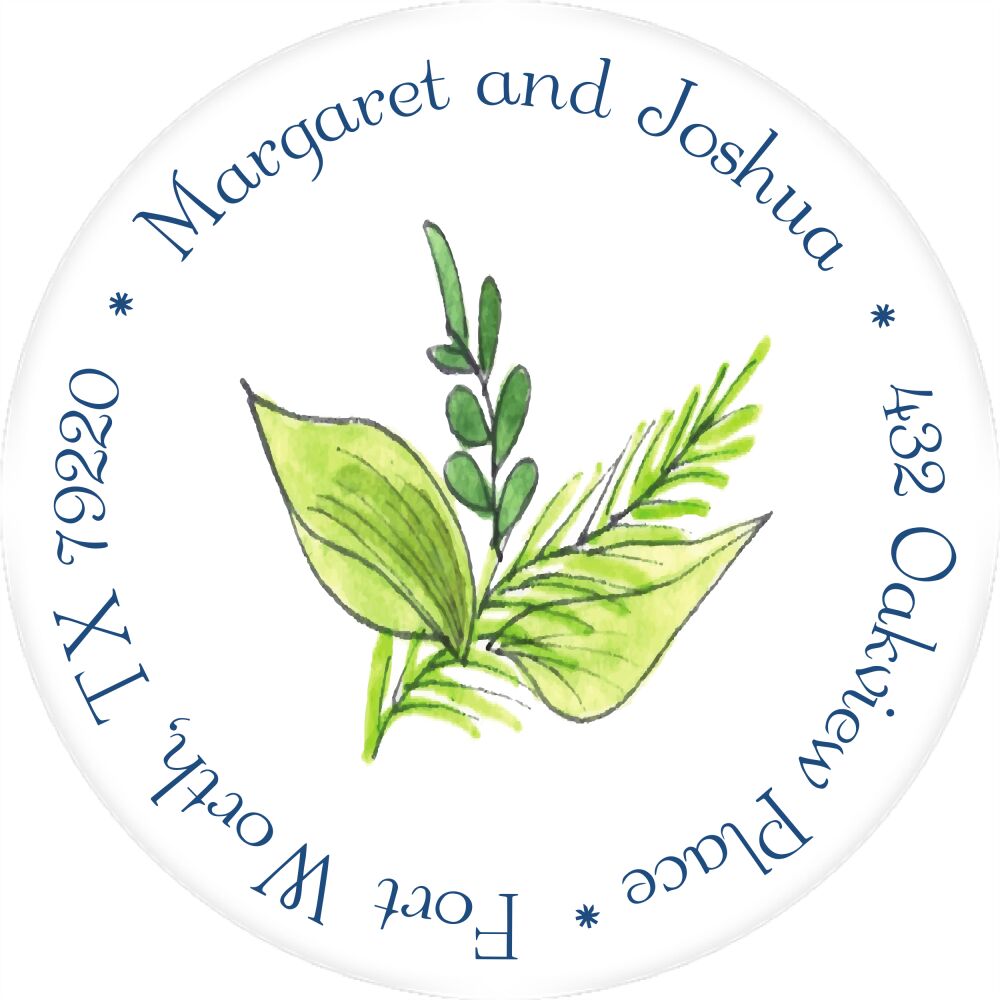 Border Vines Return Address Sticker