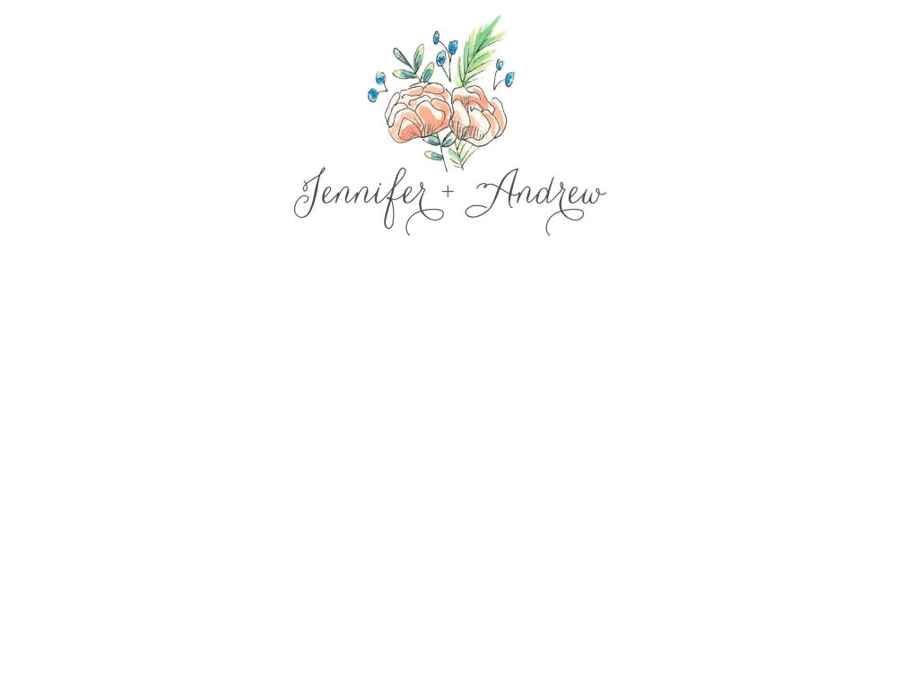 Peony Wreath Flat Note