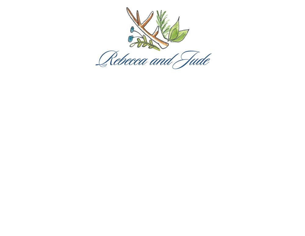 Antlers and Greenery Flat Note