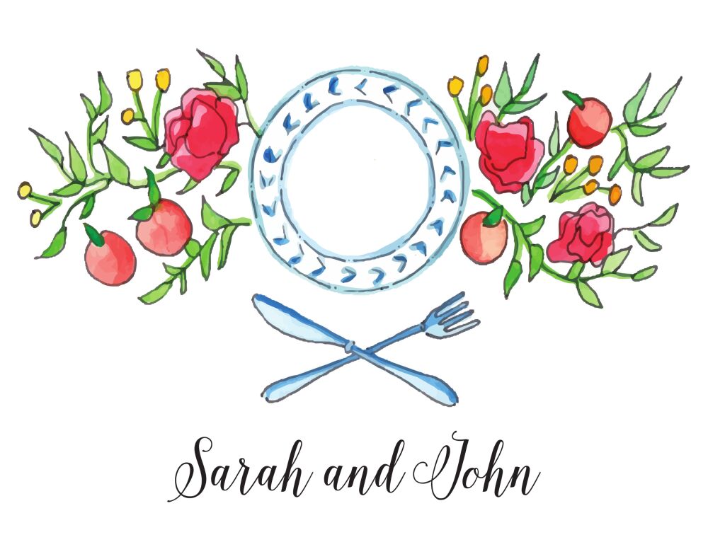 Table Setting Folded Note