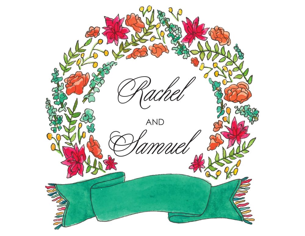 Fiesta Wreath Folded Note