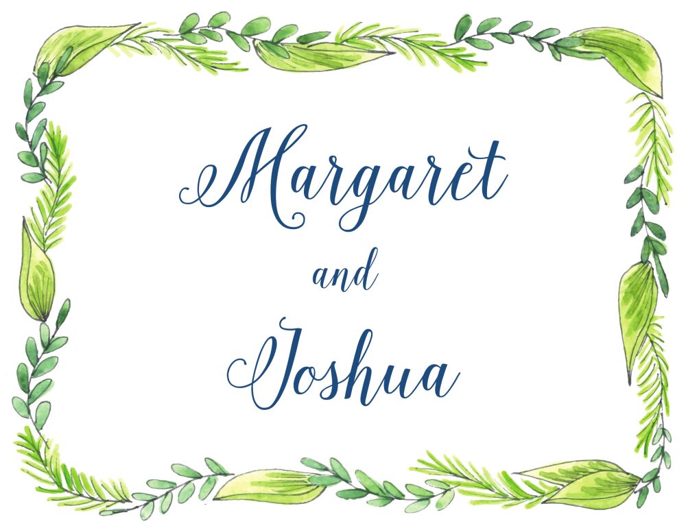 Border Vines Folded Note