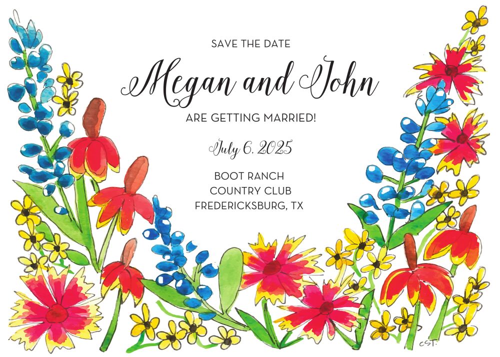 Wildflowers Save the Date