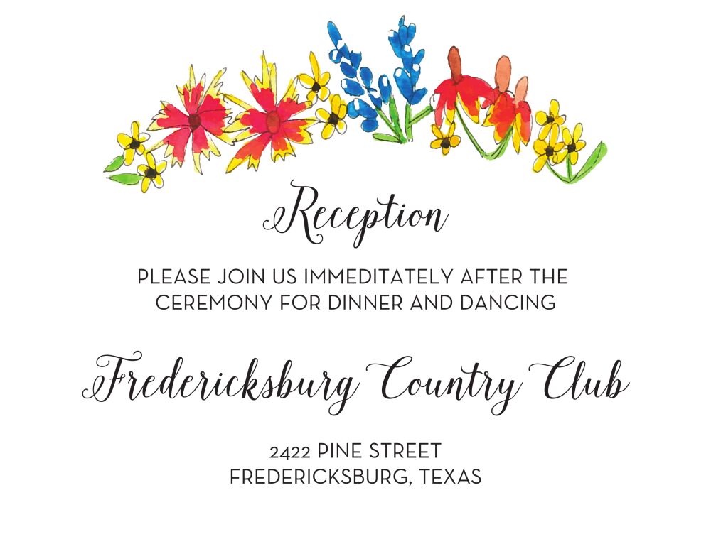 Wildflowers Reception Card