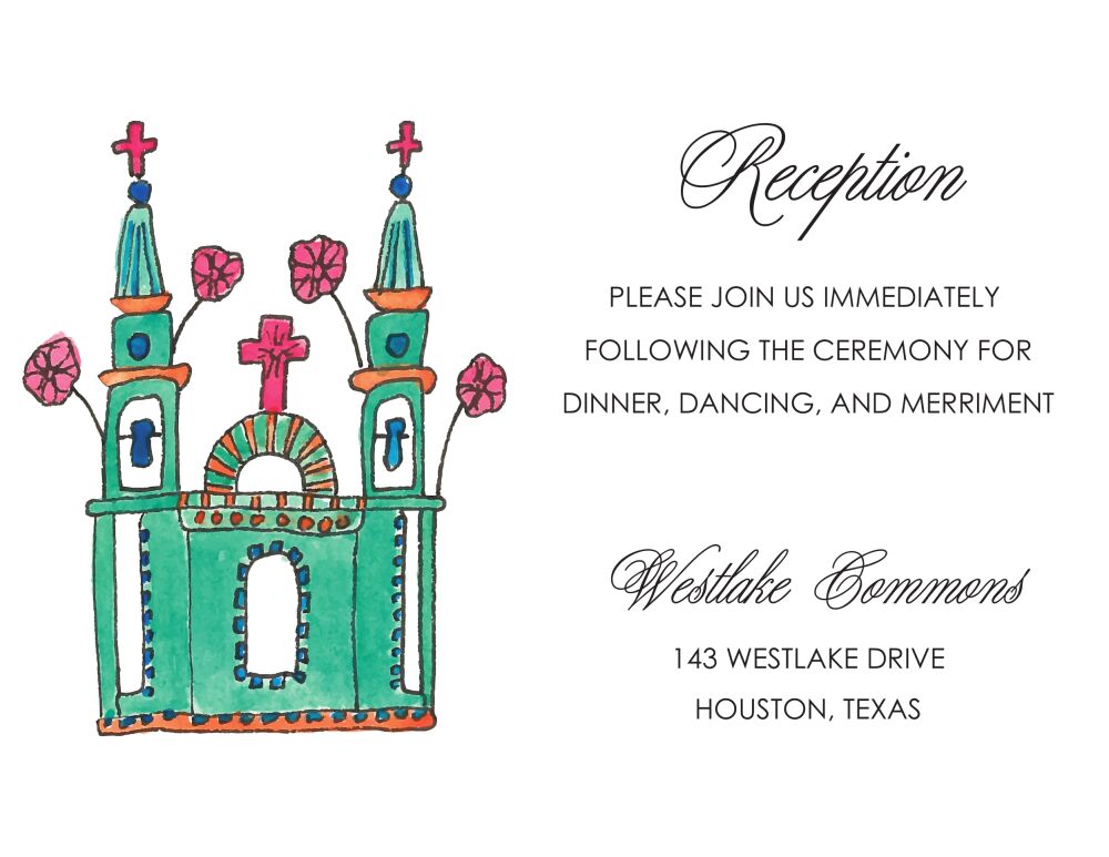 Fiesta Wreath Reception Card
