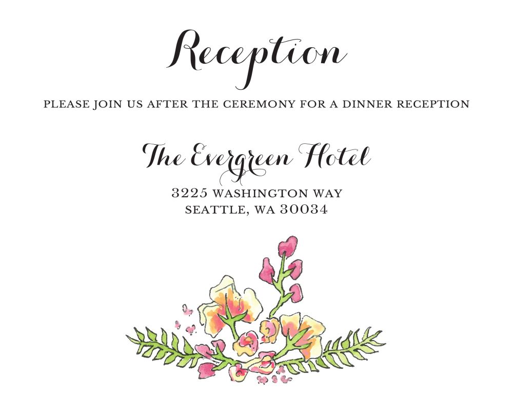 Spring Banner Reception Card