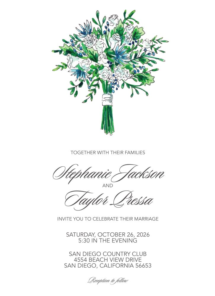 Floral Bouquet Invitation