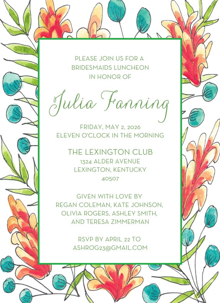 Blooming Florals Invitation