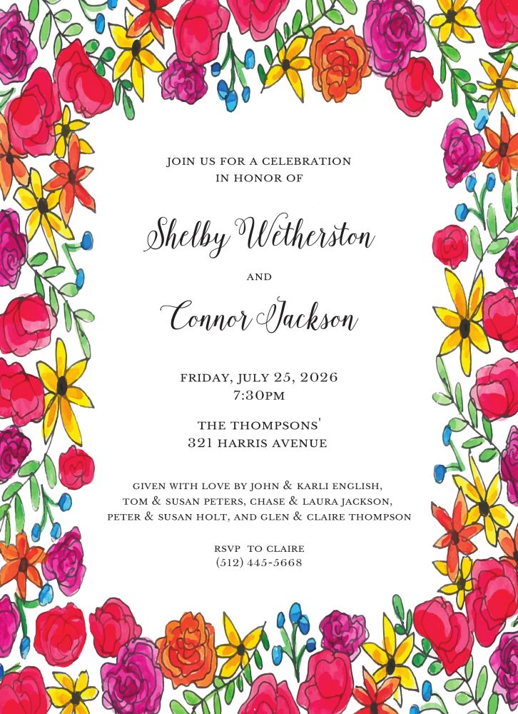 Floral Fiesta Invitation