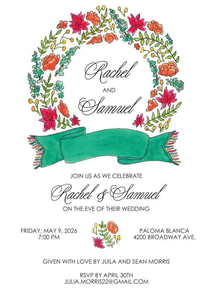 Fiesta Wreath Invitation