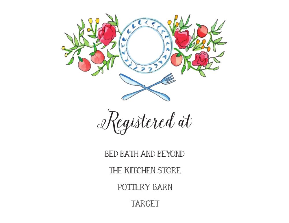 Table Setting Reception Card