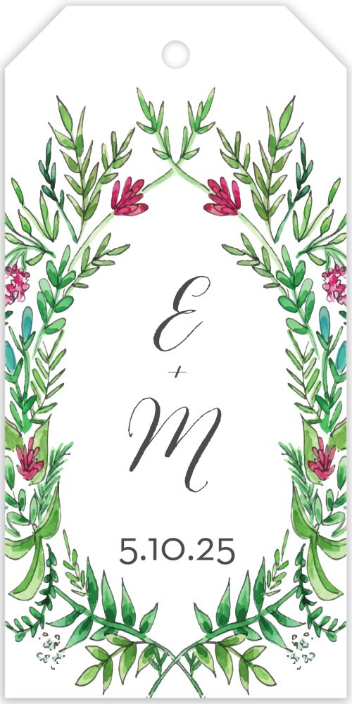 Ornate Vines Hanging Gift Tag