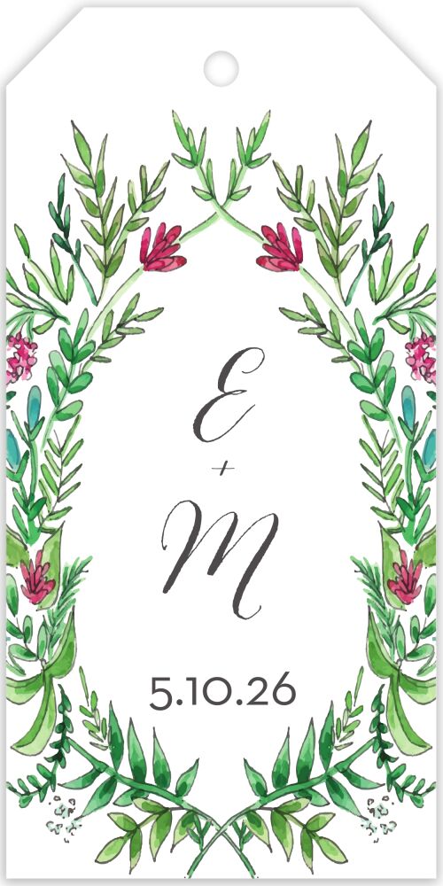 Ornate Vines Hanging Gift Tag