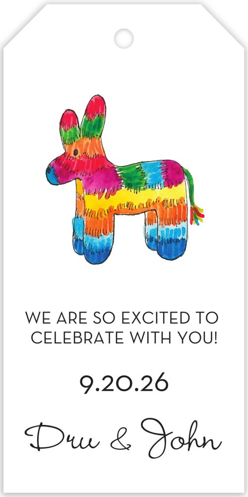 Viva Florals Pinata Hanging Gift Tag