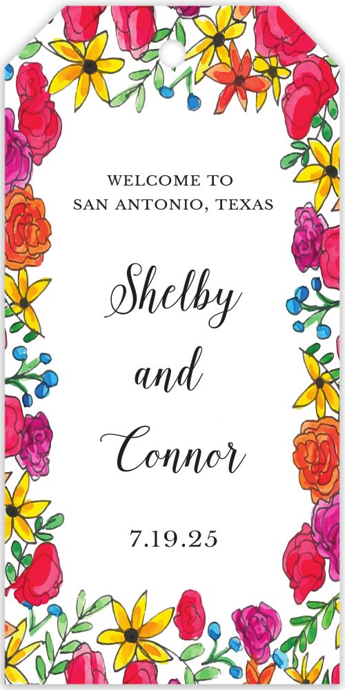 Floral Fiesta Hanging Gift Tag