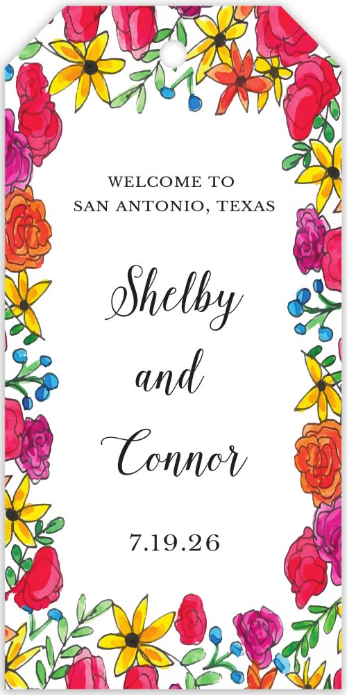 Floral Fiesta Hanging Gift Tag