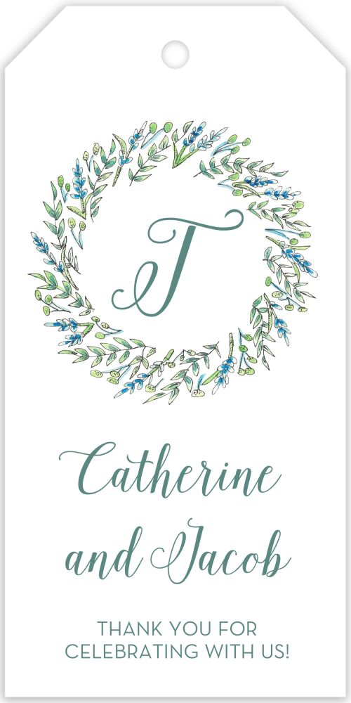 Blue and Green Floral Hanging Gift Tag