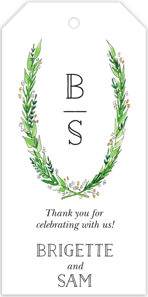 Garden Wedding Hanging Gift Tag