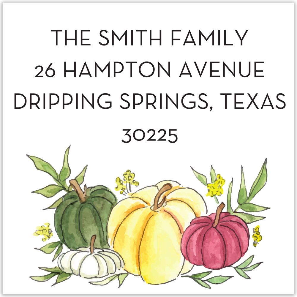 Pumpkin Patch Return Address Label