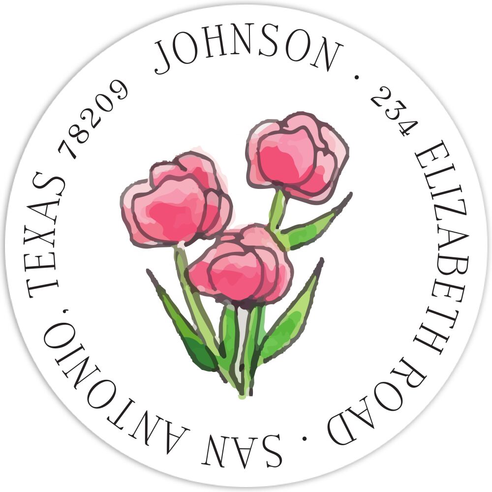 Blue China and Peony Sticker