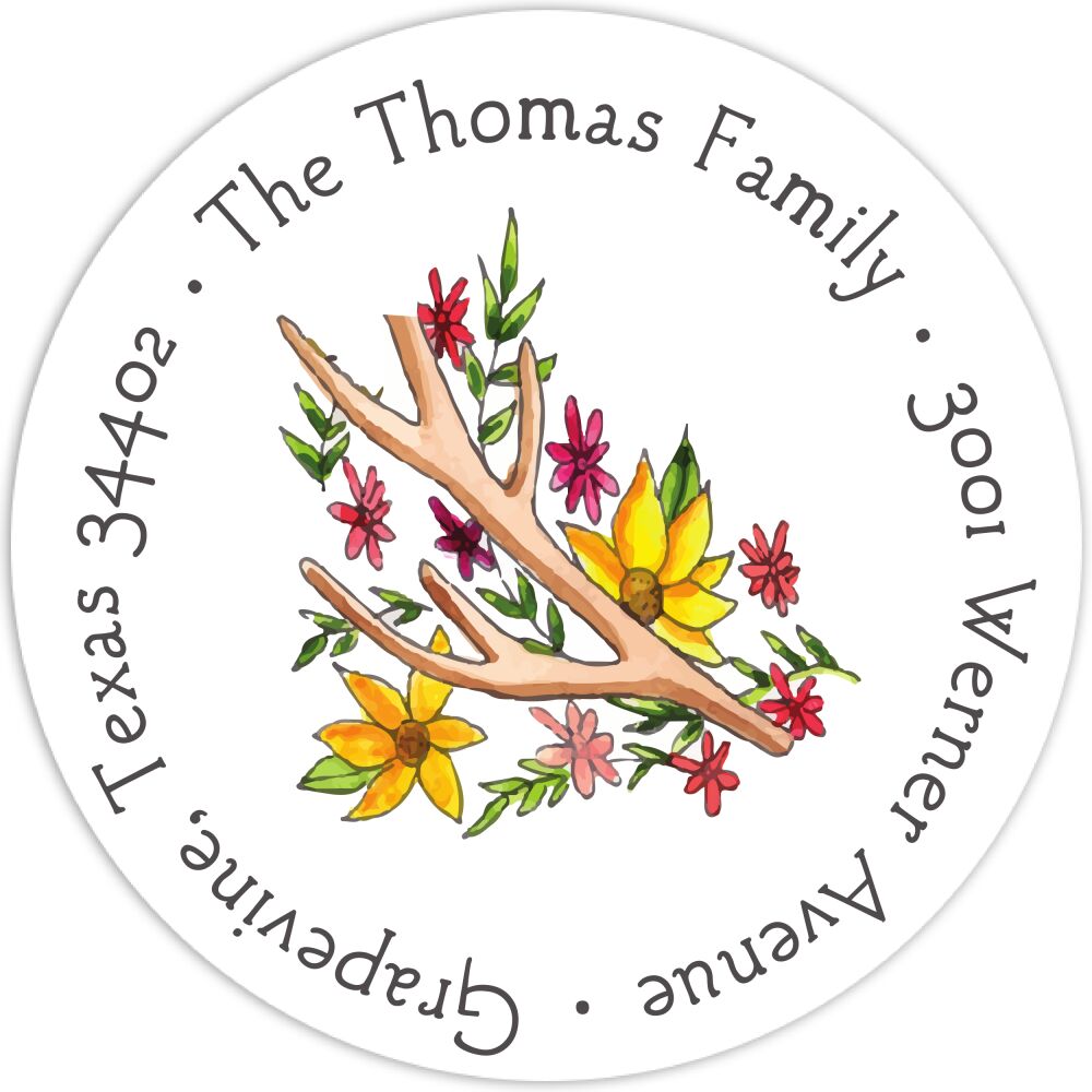 Sunflowers, Boots and Antlers Sticker