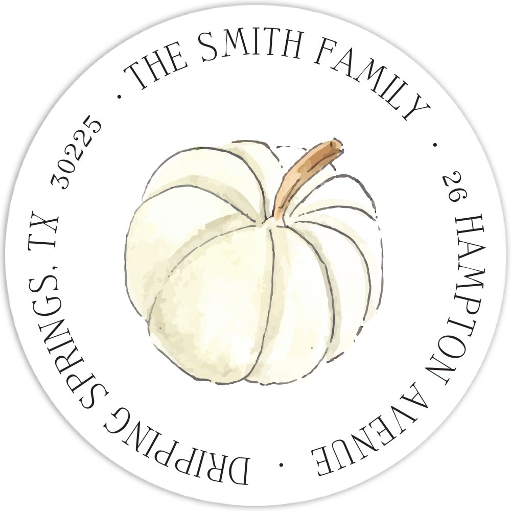 White Pumpkin and Wheat Sticker