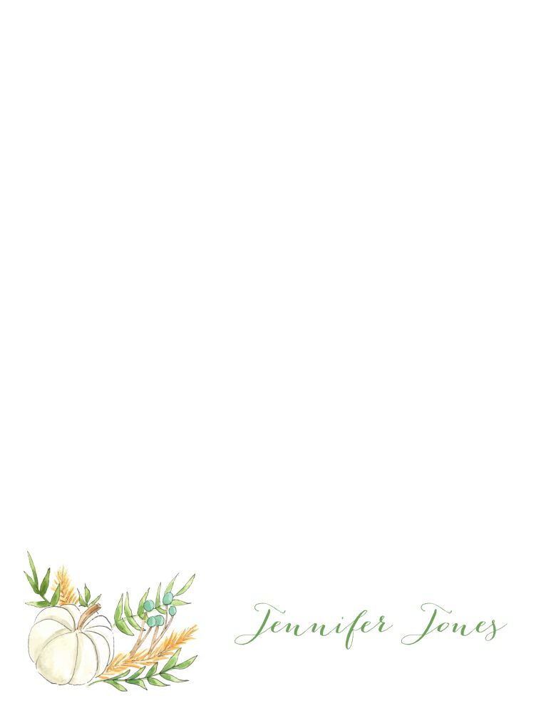 White Pumpkin and Wheat Flat Note