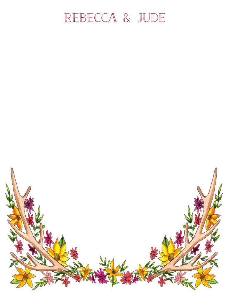 Sunflowers, Boots and Antlers Flat Note