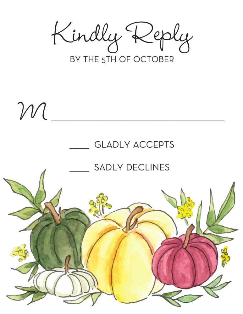 Pumpkin Patch Reply Card