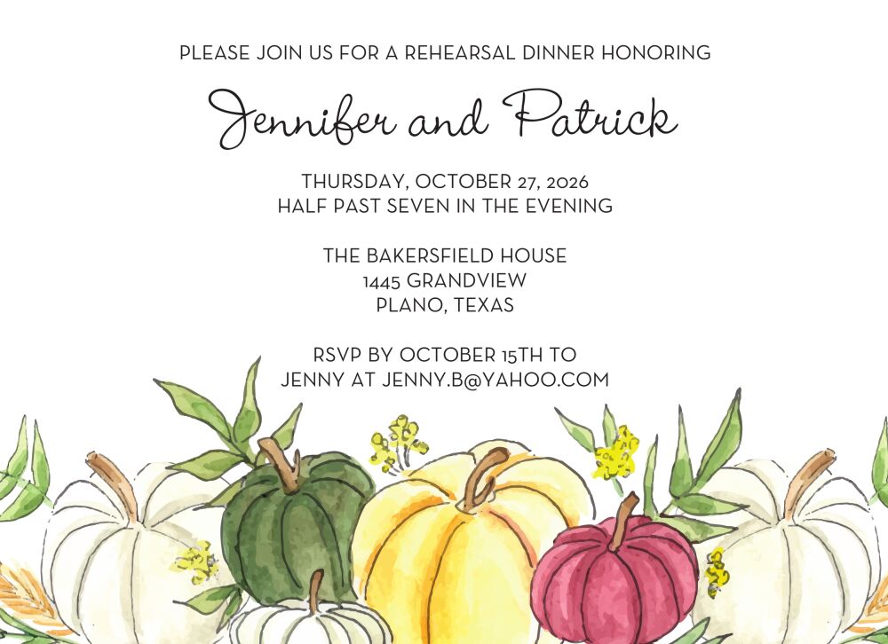 Pumpkin Patch Invitation