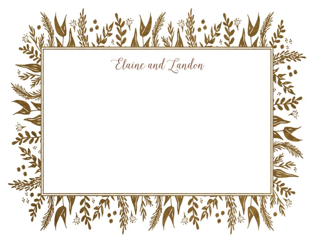 Foil Foliage Flat Note 