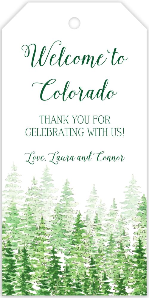 Watercolor Evergreen Trees