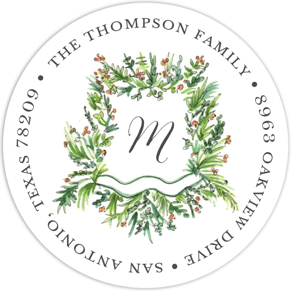 Lush Crest Return Address Label