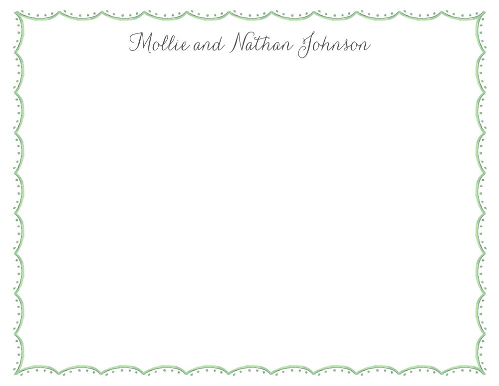 Delicate Border Wreath Flat Note