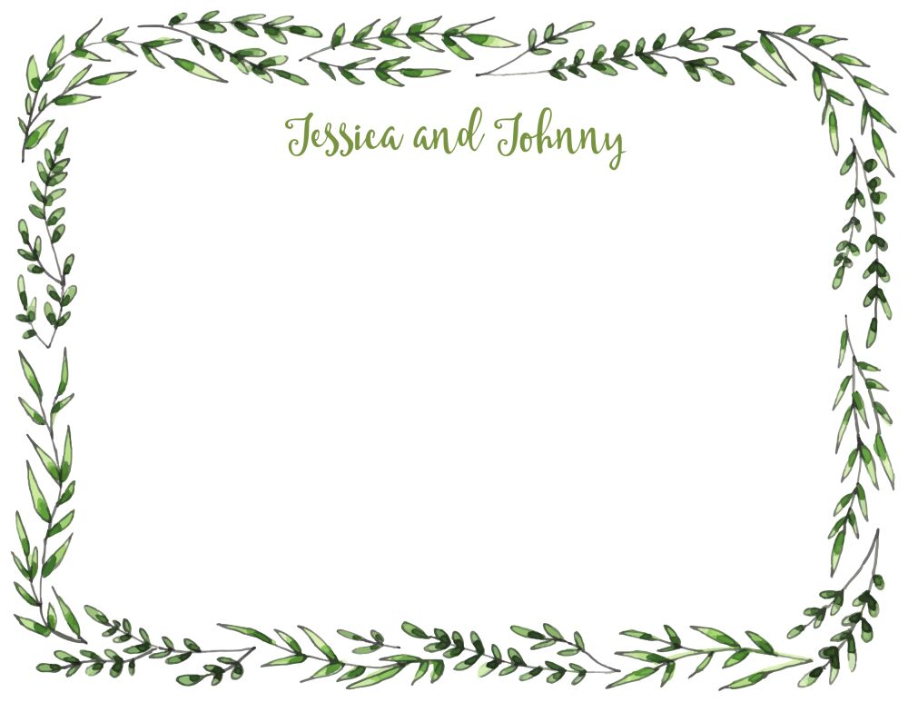 Vinyard Border Flat Note