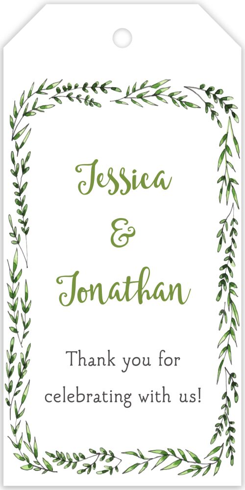 Vinyard Border Hanging Gift Tag
