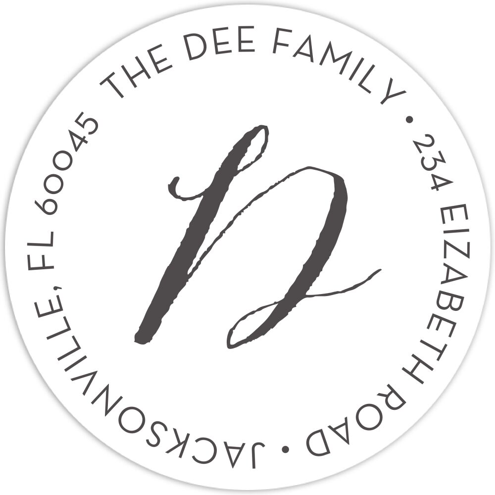 Modern Greenery Return Address Sticker