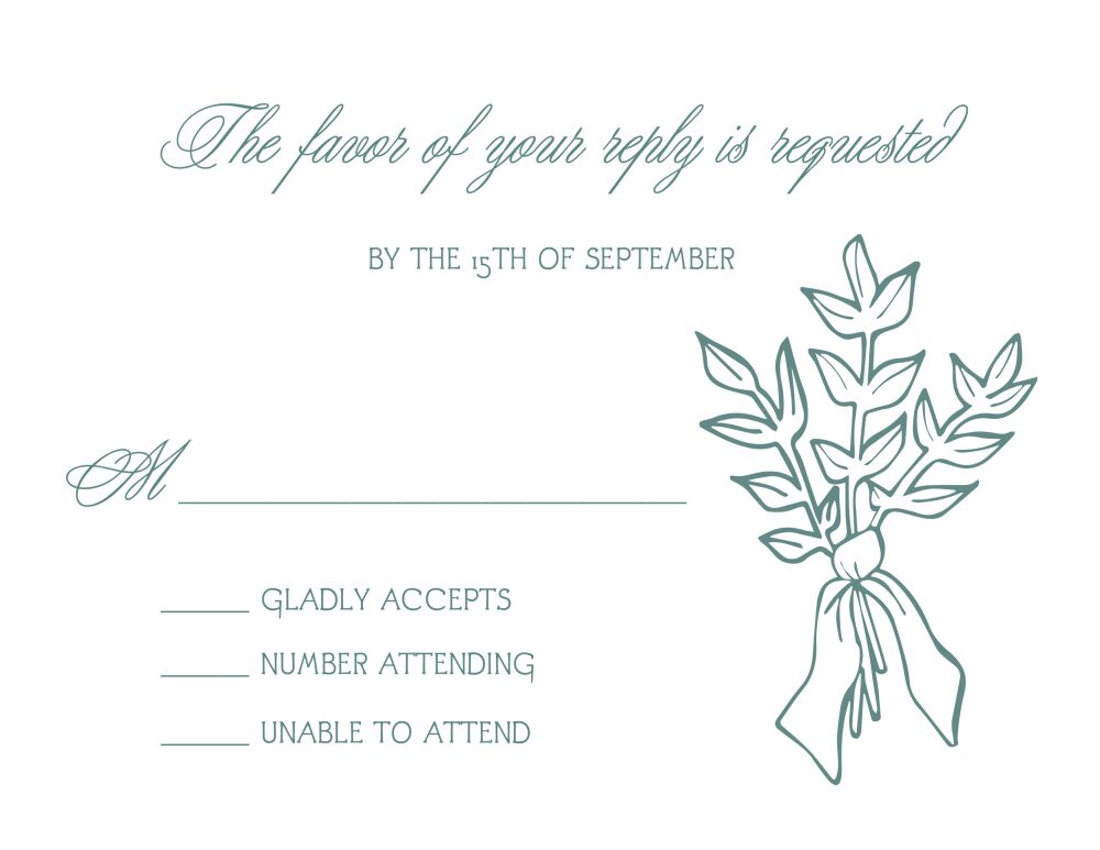 Classic Leaves Reply Card