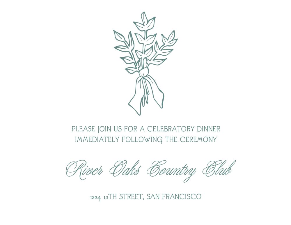 Classic Leaves Reception Card