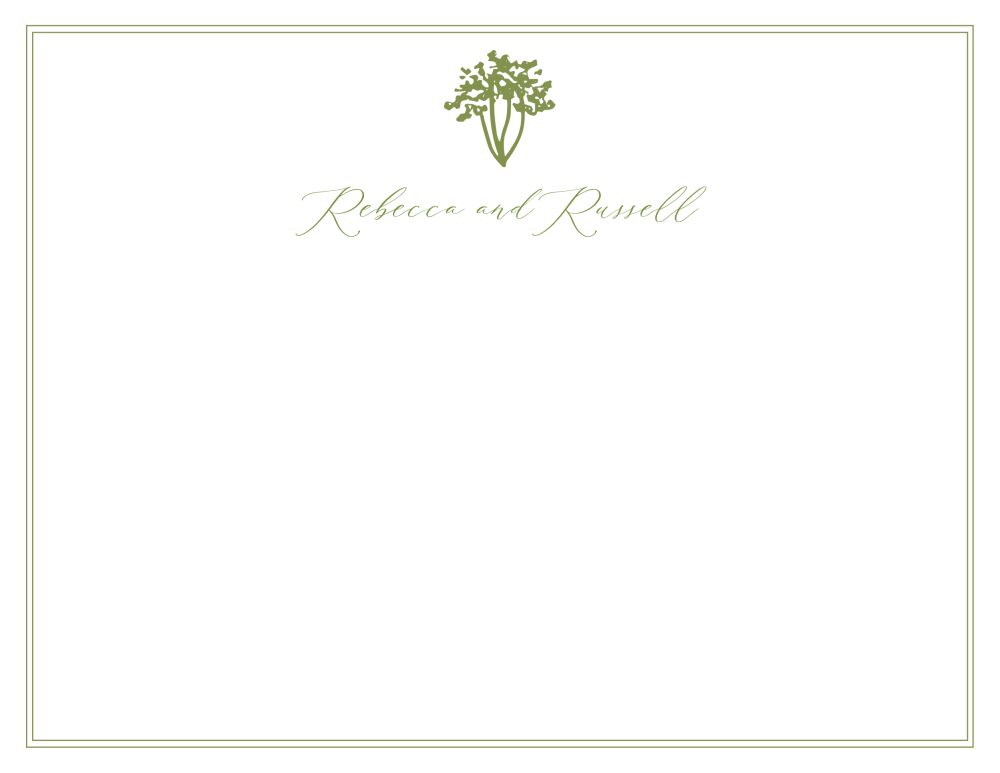 Lace Greenery Flat Note