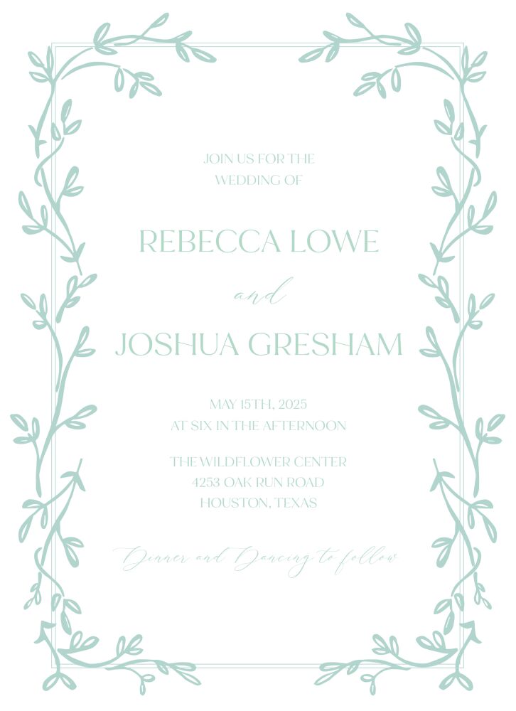 Ivy Border Invitation
