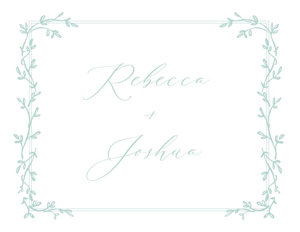 Ivy Border Folded Note